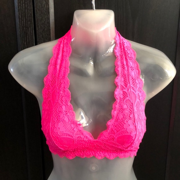 Free People Barbie Pink lace halter top ๐ - Picture 2 of 6